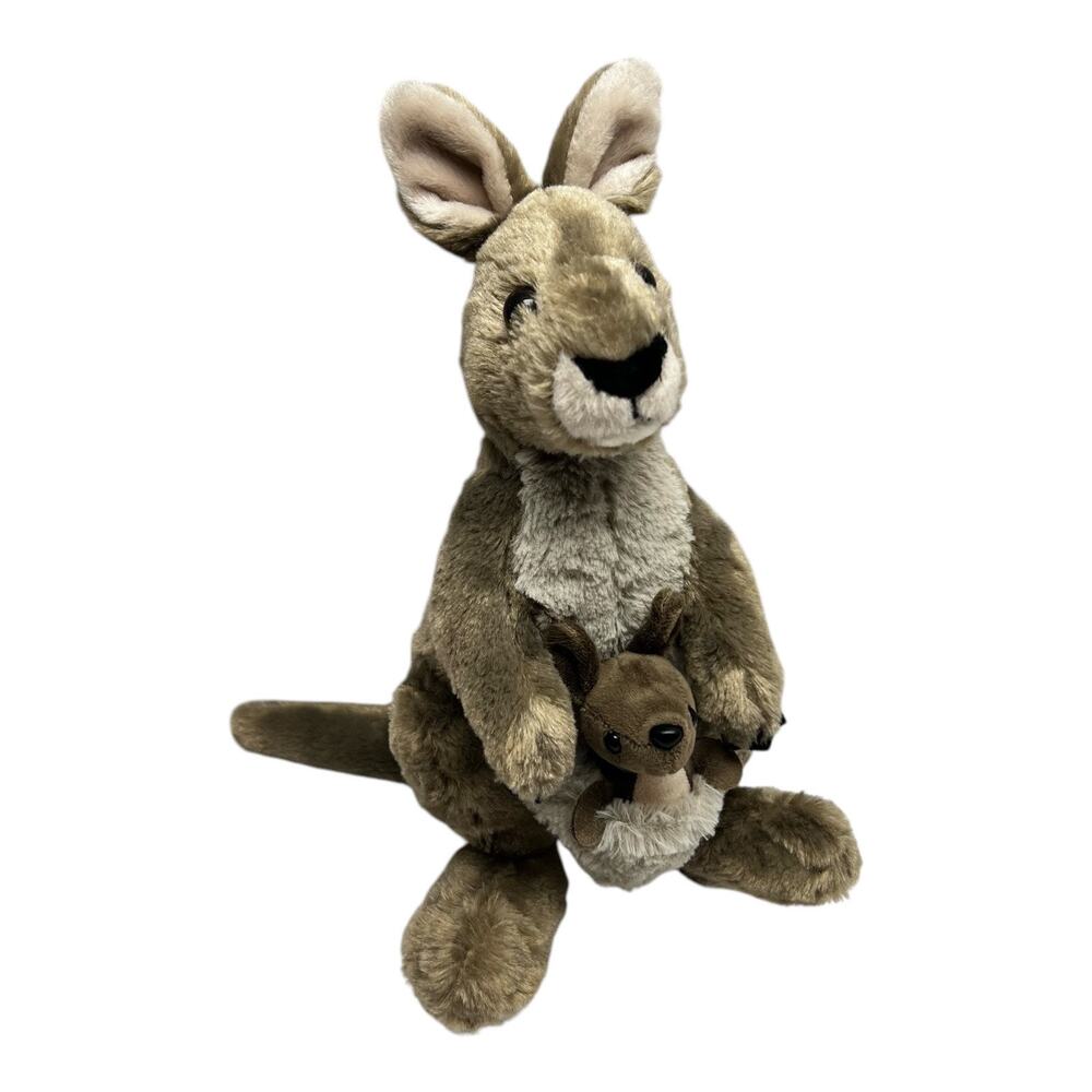 Wild Republic Cuddlekins Kangaroo With Joey In Pouch 12" Plush Stuffed Animal